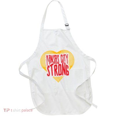 Kansas City Strong Heart Full-Length Apron With Pockets
