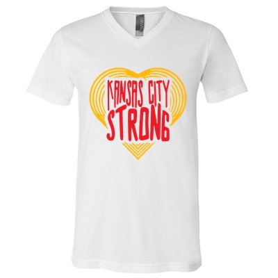 Kansas City Strong Heart V-Neck T-Shirt