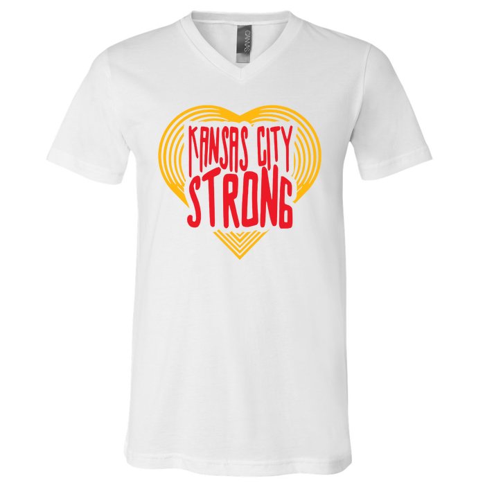 Kansas City Strong Heart V-Neck T-Shirt