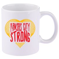 Kansas City Strong Heart 11oz C Handle Ceramic Mug