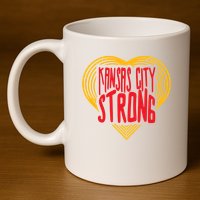 Kansas City Strong Heart 11oz C Handle Ceramic Mug