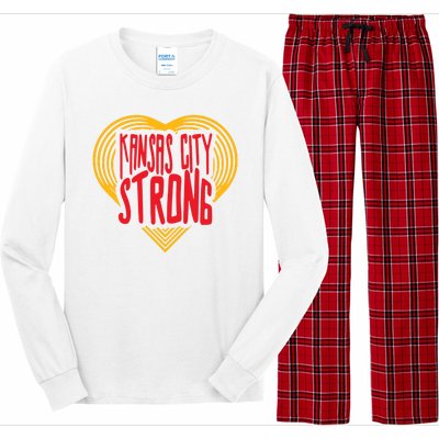 Kansas City Strong Heart Long Sleeve Pajama Set