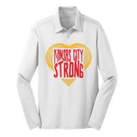 Kansas City Strong Heart Silk Touch Performance Long Sleeve Polo