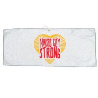 Kansas City Strong Heart Large Microfiber Waffle Golf Towel