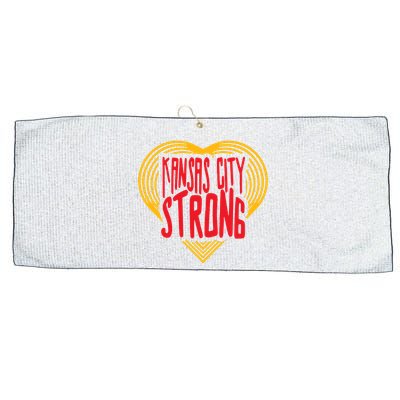 Kansas City Strong Heart Large Microfiber Waffle Golf Towel