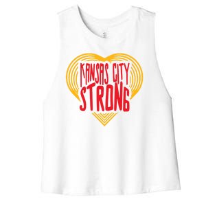 Kansas City Strong Heart Women's Racerback Cropped Tank