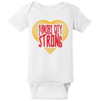 Kansas City Strong Heart Baby Bodysuit