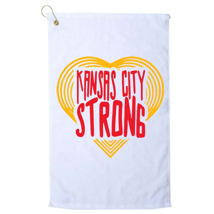 Kansas City Strong Heart Platinum Collection Golf Towel