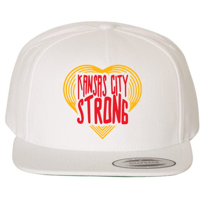 Kansas City Strong Heart Wool Snapback Cap