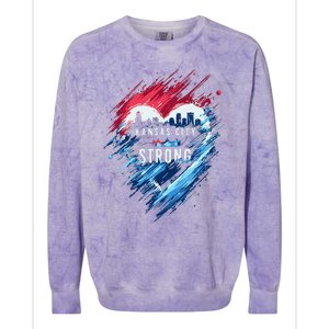 Kansas City Strong Kc Strong Colorblast Crewneck Sweatshirt