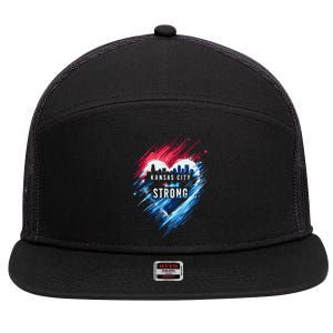 Kansas City Strong Kc Strong 7 Panel Mesh Trucker Snapback Hat