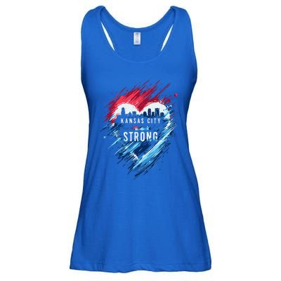 Kansas City Strong Kc Strong Ladies Essential Flowy Tank