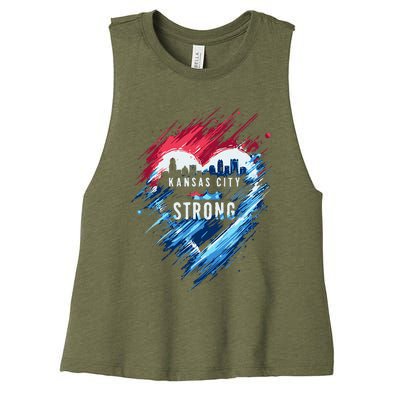 Kansas City Strong Kc Strong Women's Racerback Cropped Tank