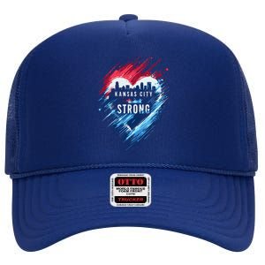 Kansas City Strong Kc Strong High Crown Mesh Back Trucker Hat