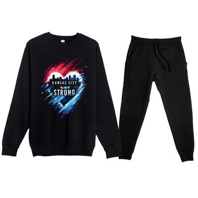 Kansas City Strong Kc Strong Premium Crewneck Sweatsuit Set