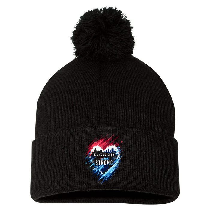 Kansas City Strong Kc Strong Pom Pom 12in Knit Beanie