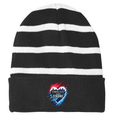 Kansas City Strong Kc Strong Striped Beanie with Solid Band