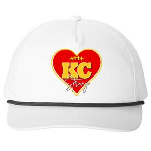 Kansas City Strong Football Heart Awareness Snapback Five-Panel Rope Hat