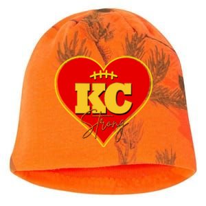 Kansas City Strong Football Heart Awareness Kati - Camo Knit Beanie