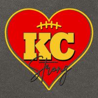 Kansas City Strong Football Heart Awareness Cotton Canvas Backpack