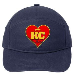 Kansas City Strong Football Heart Awareness 7-Panel Snapback Hat