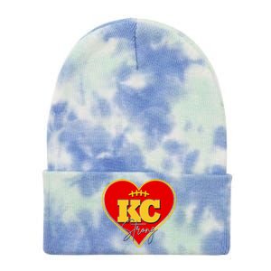 Kansas City Strong Football Heart Awareness Tie Dye 12in Knit Beanie