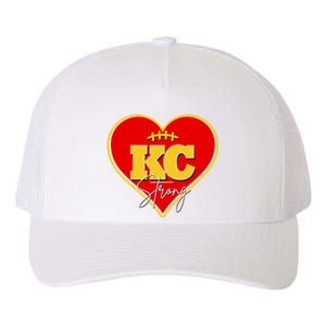 Kansas City Strong Football Heart Awareness Yupoong Adult 5-Panel Trucker Hat