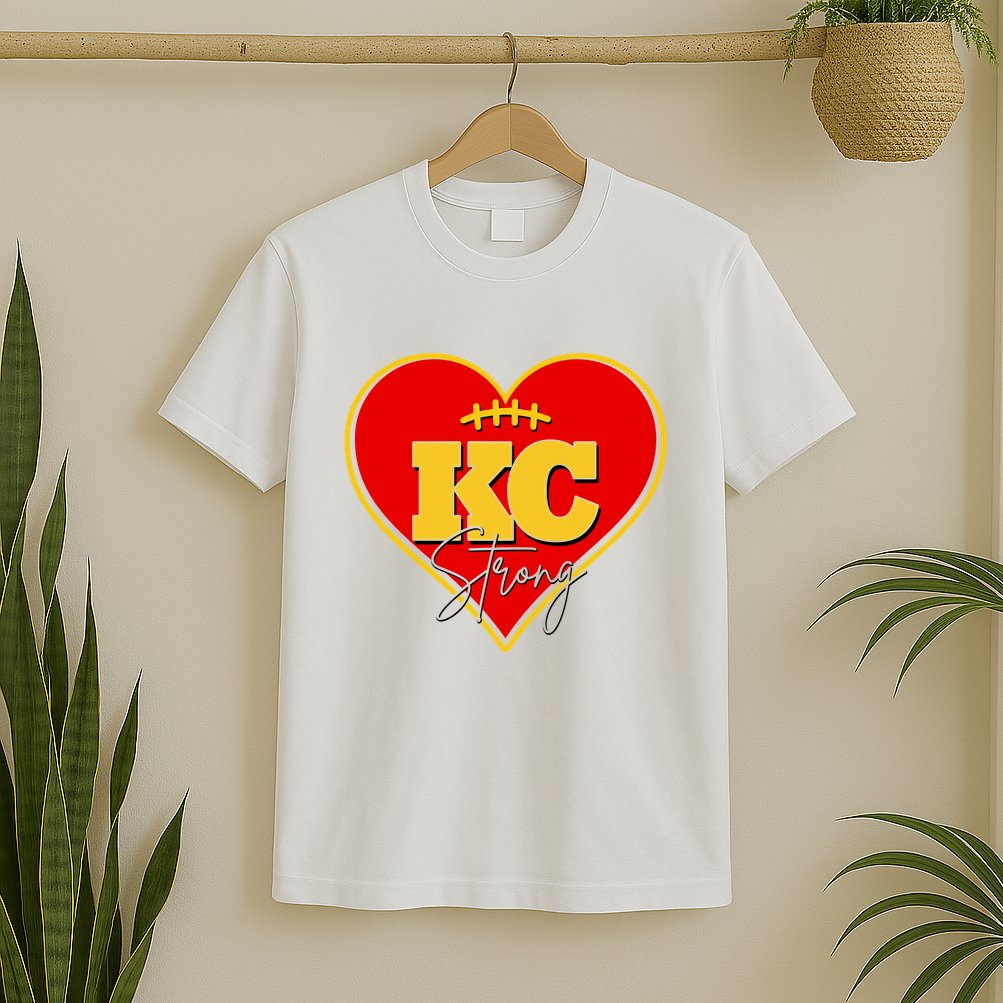 Kansas City Strong Football Heart Awareness T-Shirt