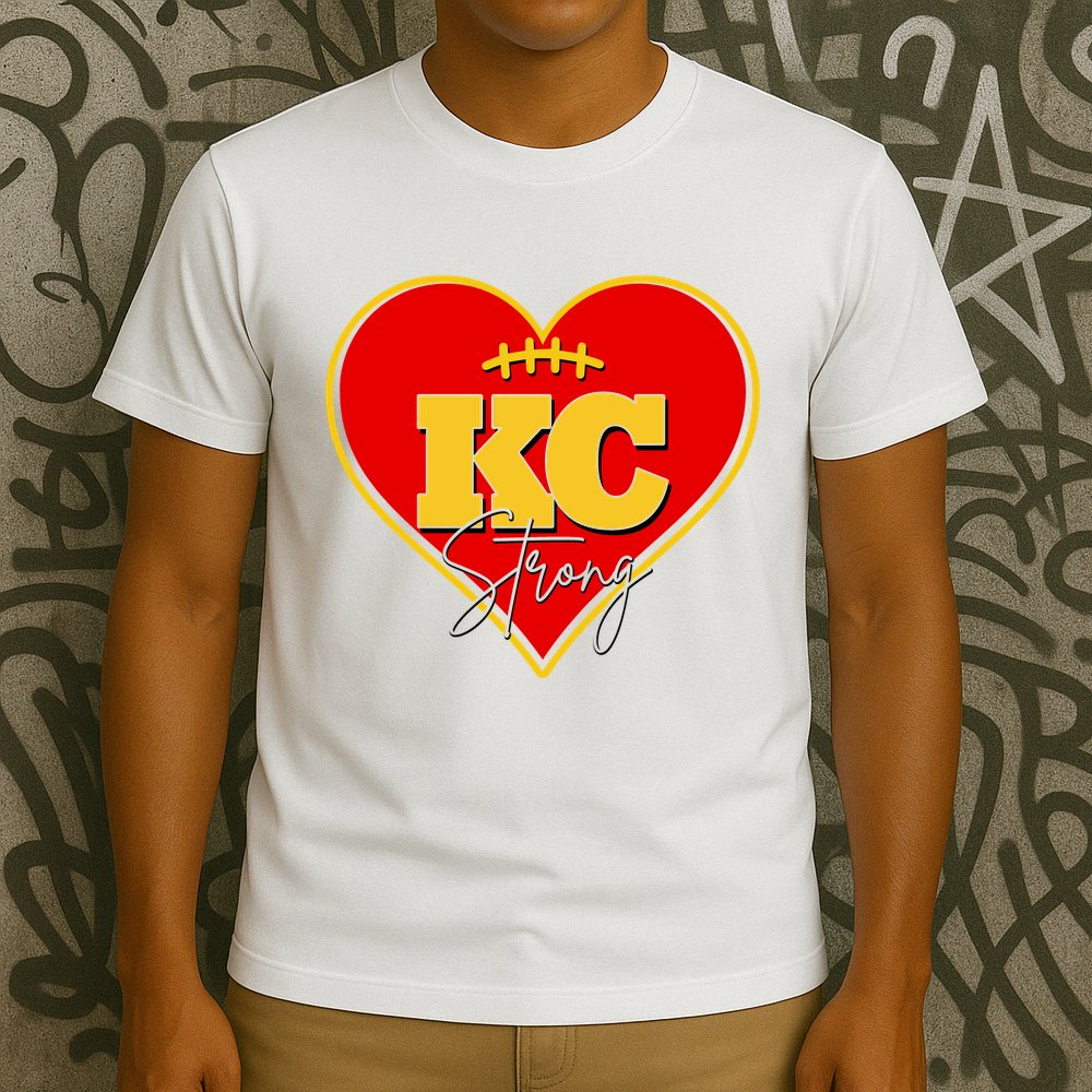 Kansas City Strong Football Heart Awareness T-Shirt