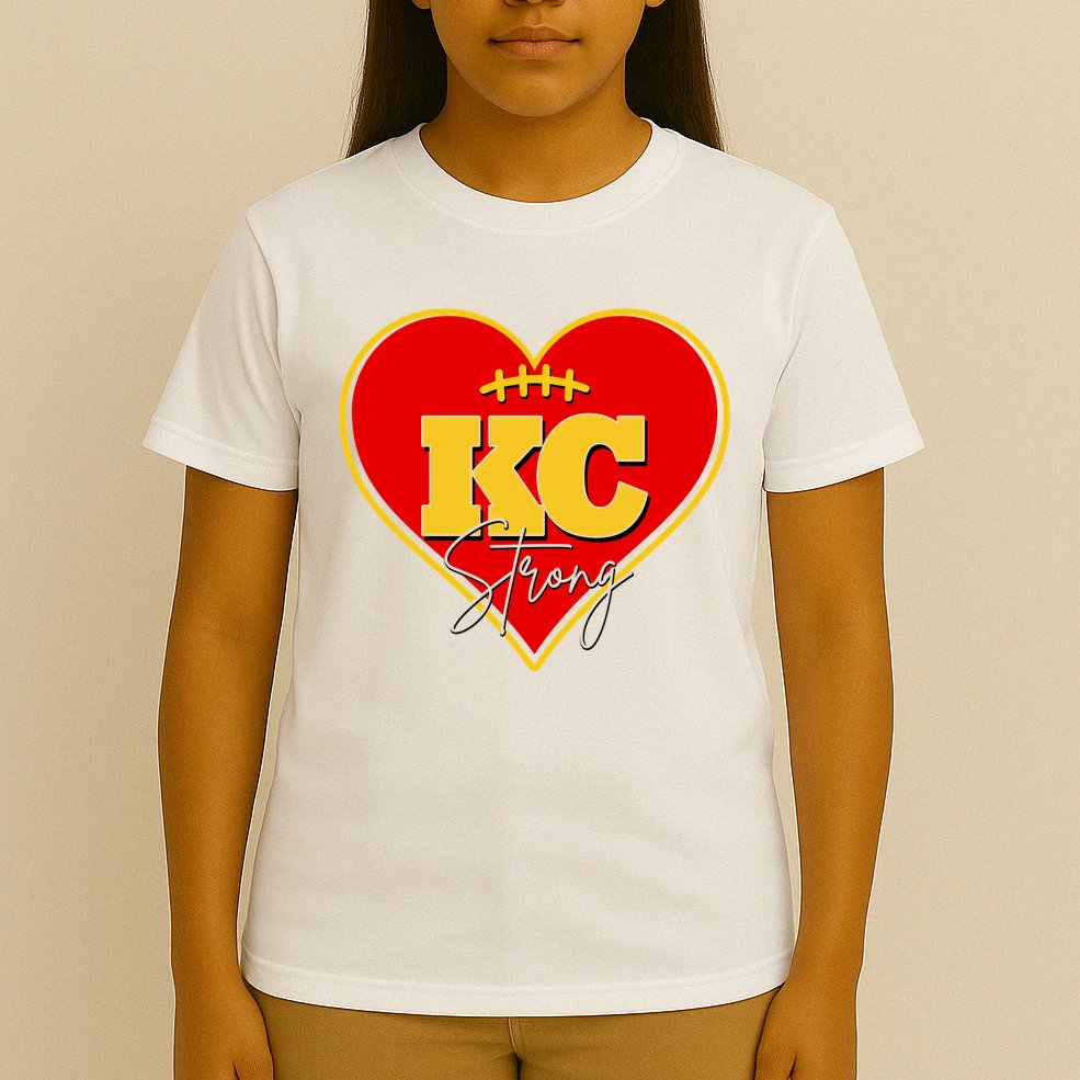 Kansas City Strong Football Heart Awareness T-Shirt