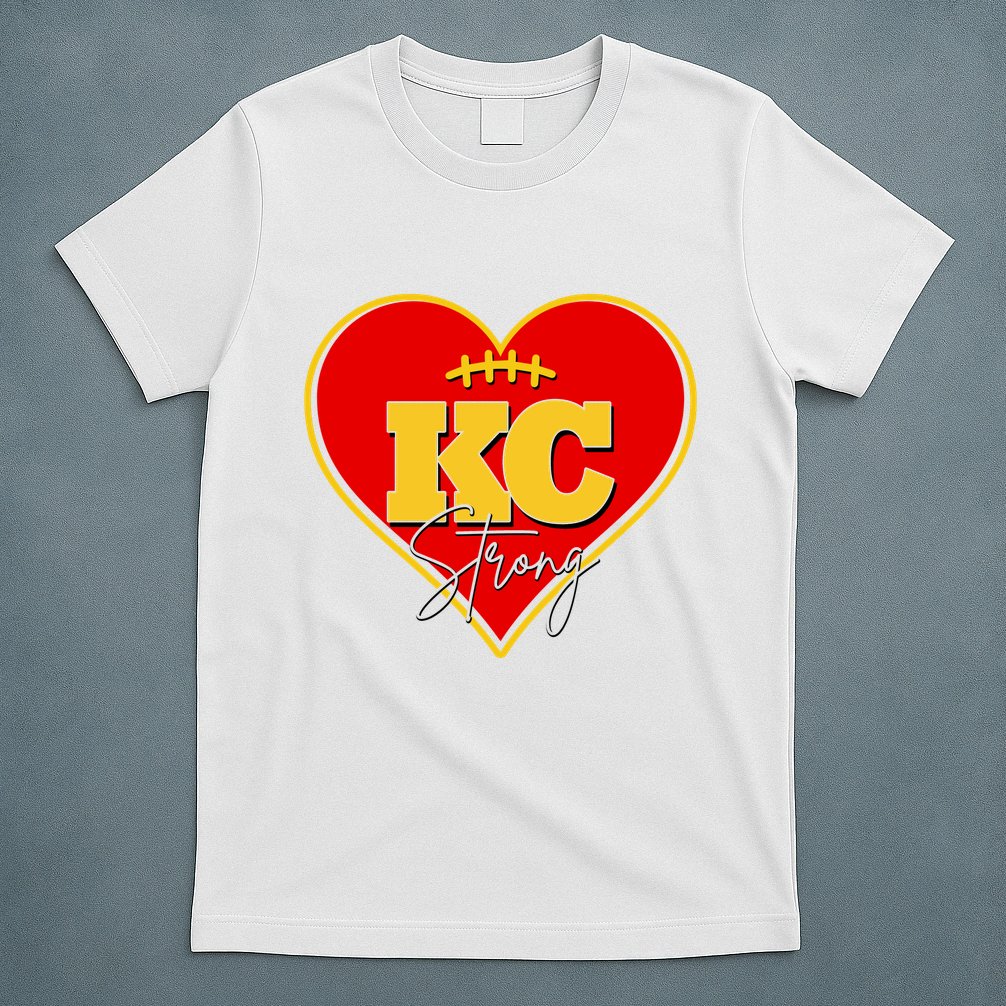 Kansas City Strong Football Heart Awareness T-Shirt