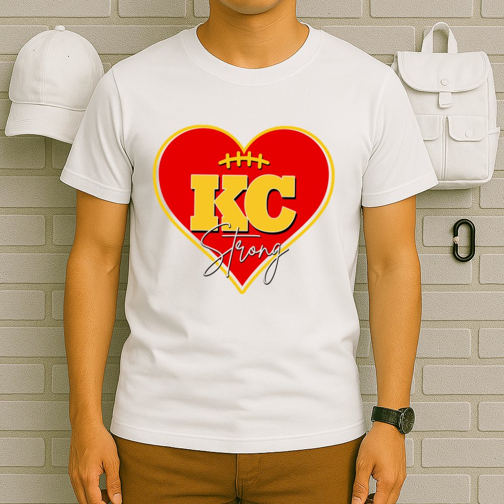 Kansas City Strong Football Heart Awareness T-Shirt