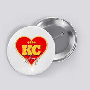 Kansas City Strong Football Heart Awareness Button