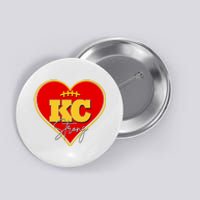 Kansas City Strong Football Heart Awareness Button