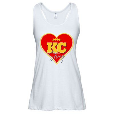 Kansas City Strong Football Heart Awareness Ladies Essential Flowy Tank