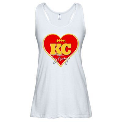 Kansas City Strong Football Heart Awareness Ladies Essential Flowy Tank