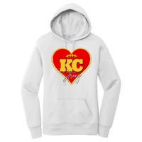 Kansas City Strong Football Heart Awareness Women's Pullover Hoodie