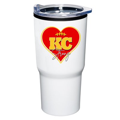 Kansas City Strong Football Heart Awareness Tumbler