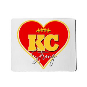 Kansas City Strong Football Heart Awareness Mousepad