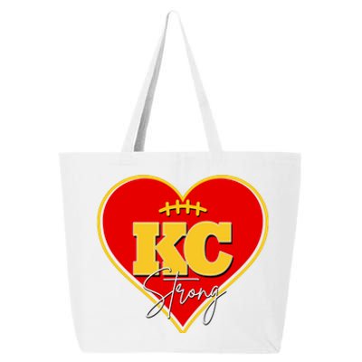 Kansas City Strong Football Heart Awareness 25L Jumbo Tote