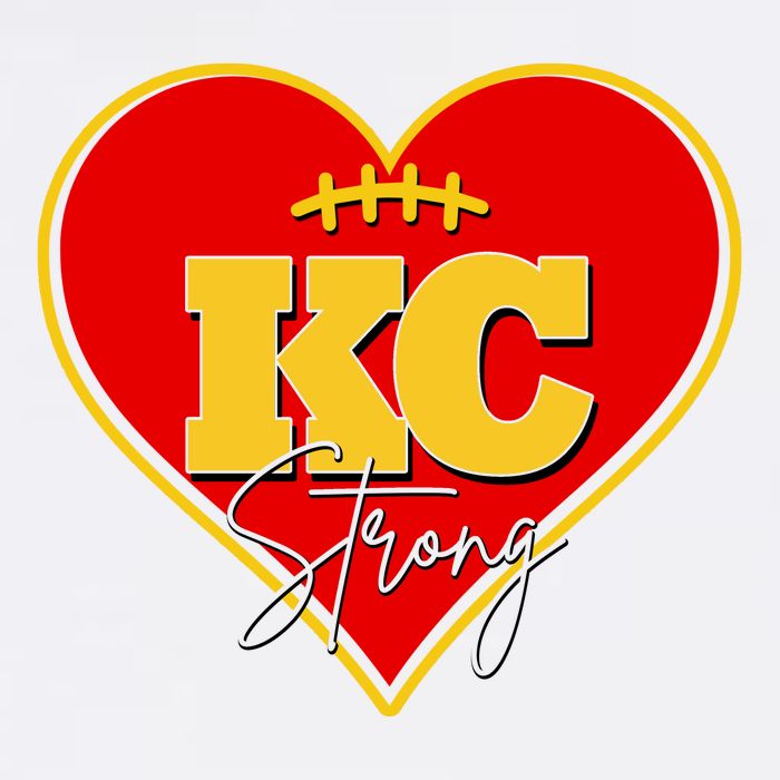 Kansas City Strong Football Heart Awareness Baby Bodysuit