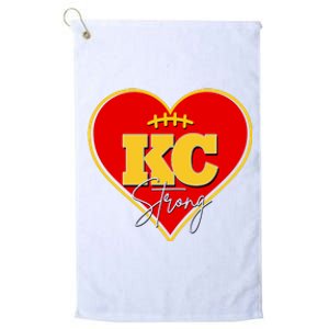 Kansas City Strong Football Heart Awareness Platinum Collection Golf Towel