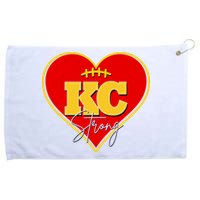 Kansas City Strong Football Heart Awareness Grommeted Golf Towel