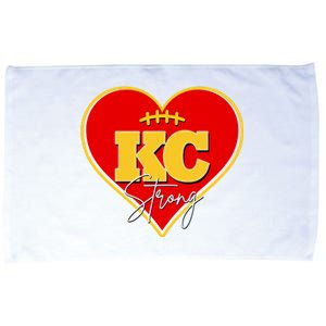 Kansas City Strong Football Heart Awareness Microfiber Hand Towel