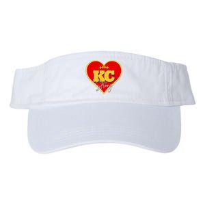 Kansas City Strong Football Heart Awareness Valucap Bio-Washed Visor