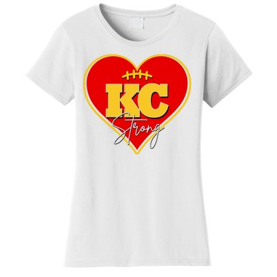 Kansas City Strong Football Heart Awareness Women's T-Shirt