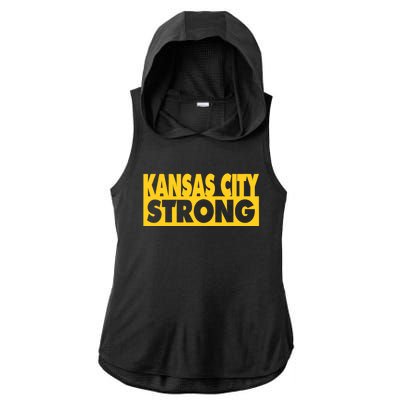 Kansas City Strong Ladies PosiCharge Tri-Blend Wicking Draft Hoodie Tank