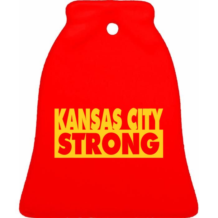 Kansas City Strong Ceramic Bell Ornament