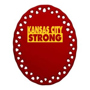 Kansas City Strong Ceramic Oval Ornament