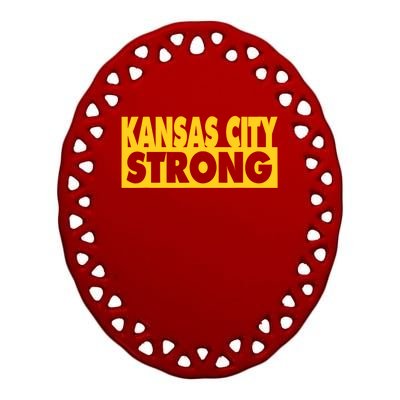 Kansas City Strong Ceramic Oval Ornament